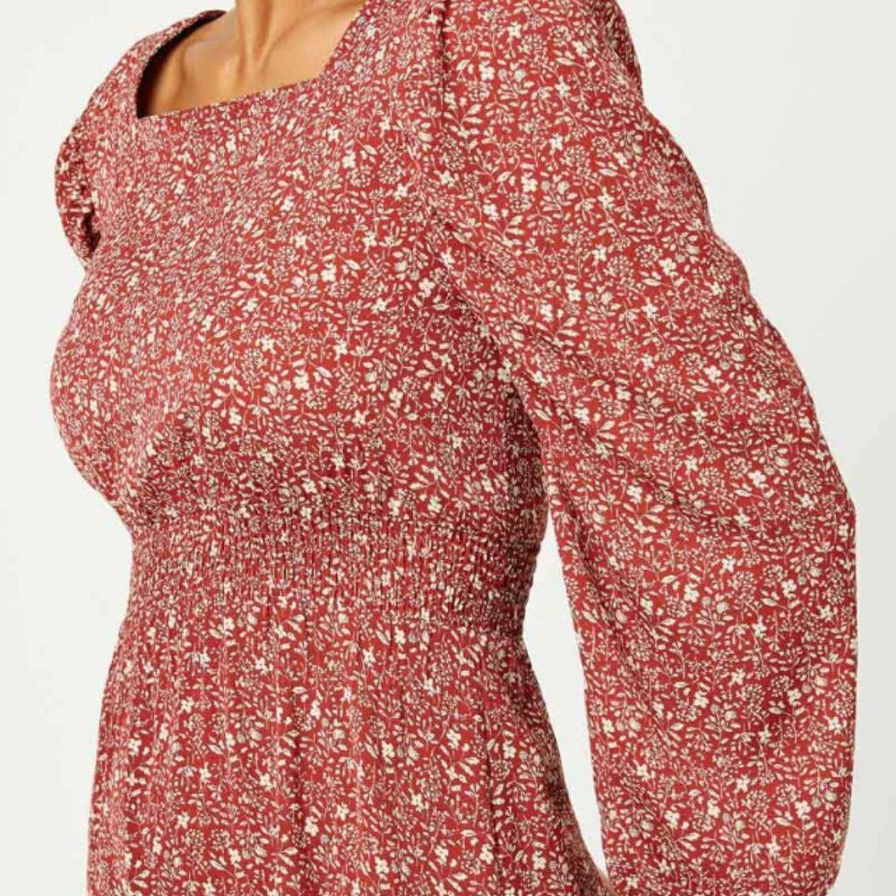 NEW! Hayden Los Angeles Womens Size S Floral Print Midi Modest Prairie Dress - Picture 5 of 14